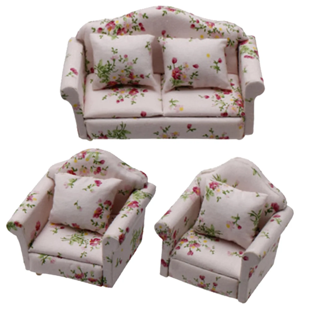 1/12 мини-диван Love Seat миниатюрный кукольный домик мебель Декор аксессуары сделай