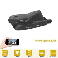 car dvr wifi video recorder dash cam camera high quality night vision full hd for peugeot 2008