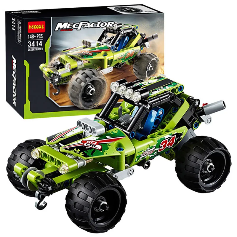 Decool Техника Тяги автомобиль гонщик MOC грузовик DIY строительные блоки Детские