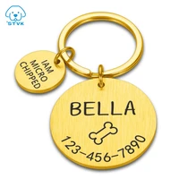 personalized dog cat id tag free engraved dog collar puppy pet id name pets accessories pendant address kitten tags for pet