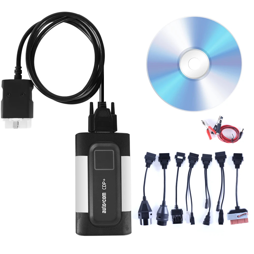 

Автомобильный диагностический сканер OBDII CDP Pro Plus, с кабелями 8 шт.