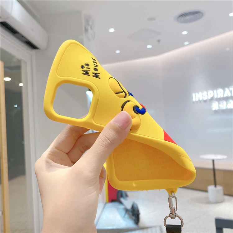 

Cute Phone Cases For iPhone 12 Pro Max 11 Xr Xs 7 8 Plus 12 Mini Kawaii Cartoon Mouse Soft Protection Silicone Cover With Strap