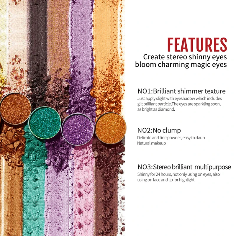 1 шт. 12 цветов блестящие тени для век с блестками стойкая блестящая железная