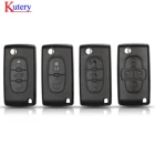 kutery 23 Кнопка Флип брелока автомобиля Shell чехол для Peugeot 207 307 308 407 607 807 Partner