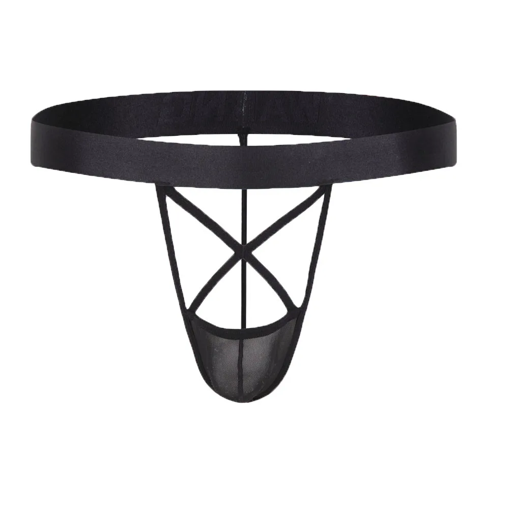 Сексуальное Сетчатое нижнее белье для мужчин ягодицы лакированные трусы стринги