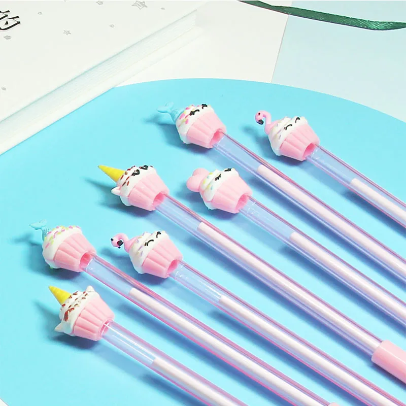 

36 pcs/lot Creative Animal Donuts Gel Pen Cute 0.5mm black ink Signature Pens Office School Writing Supplies gift