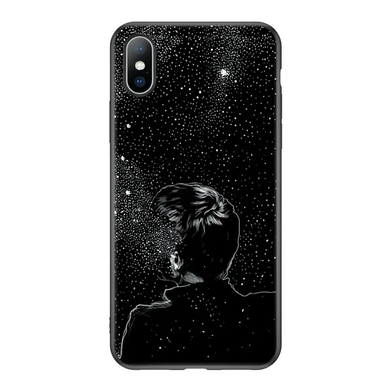 Силиконовый чехол для телефона iPhone 7 8 6 6S Plus X Stars надпись Space XR XS Max 5 5s SE Чехлы мягкая