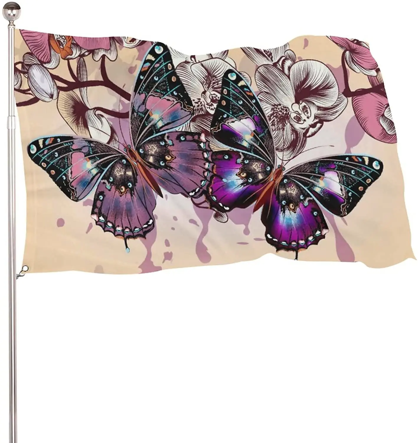 Абстрактная бабочка художественный флаг яркий цвет и устойчивость к УФ