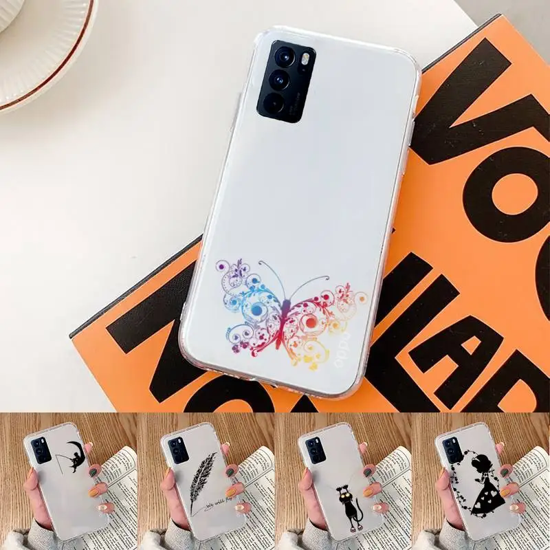 

Cute creative design pattern Phone Case Transparent For oppo Realme FIND V X Q 2 3 5 7 11 50 GT Q2 PRO PLUS moible bag