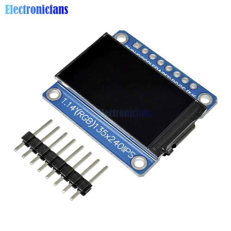 1,14 дюймов 135x240 TFT ЖК-дисплей модуль ips lcd ST7789 Привод IC HD цветной экран Full View 8pin 135*240 3,3 В SPI интерфейс