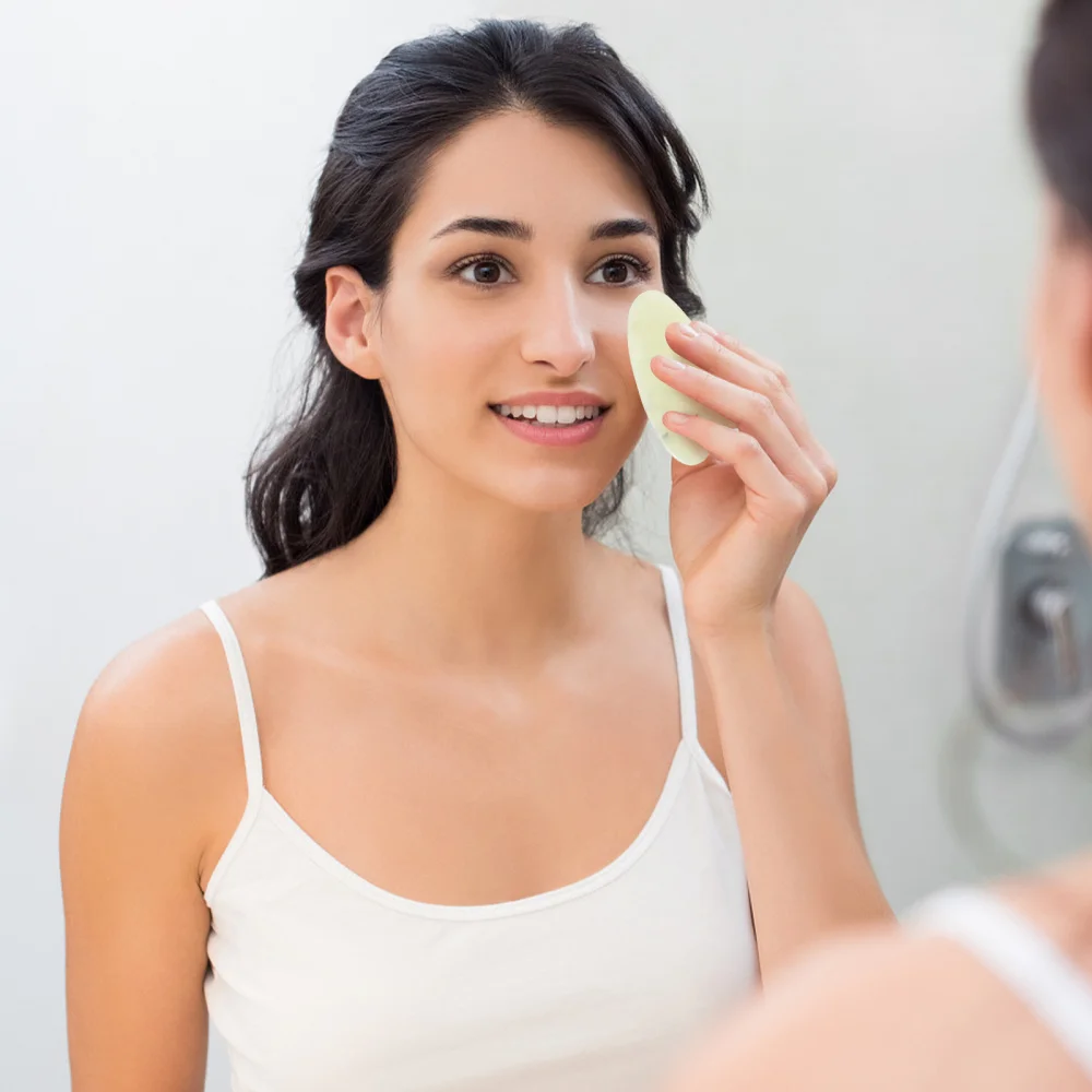 

2pcs Natural Jade Massaging Board Scraping Plate Tools Beauty Skin Care Tool for Female