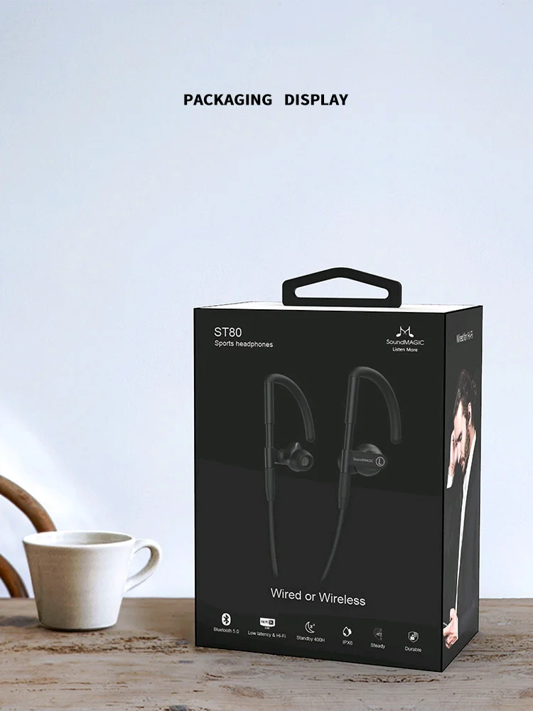 Новинка наушники SoundMAGIC ST80 Bluetooth Спортивная гарнитура с дистанционным