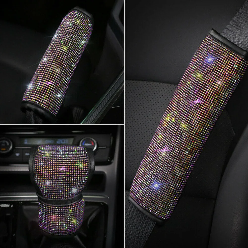 

Bling Steering wheel cover 38CM Car Steering Wheel Covers Crystal Rhinestone Auto Steering Wheel Covers Protector For Women Girl