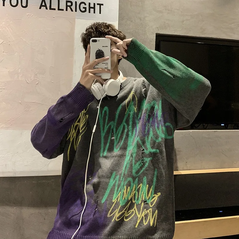 Свитер унисекс с длинным рукавом и круглым вырезом Осень-зима | Мужская одежда