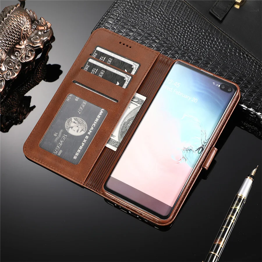 Флип чехол для Samsung Galaxy A50 A30 A20 A40 A70 S10 S9 S8 Plus A20E M10 A10 M20 M30 2019 S7 S6 Edge Note 9 8 S10e кожаный