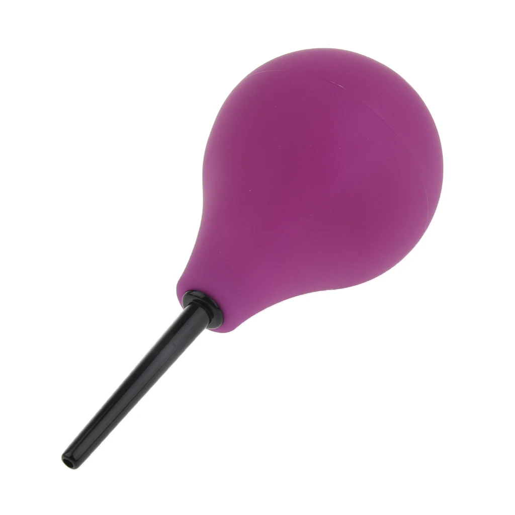 224ML Unisex Silicone Bulb Enema Anal Cleaning Tool Douches Enemator Purple | Красота и здоровье