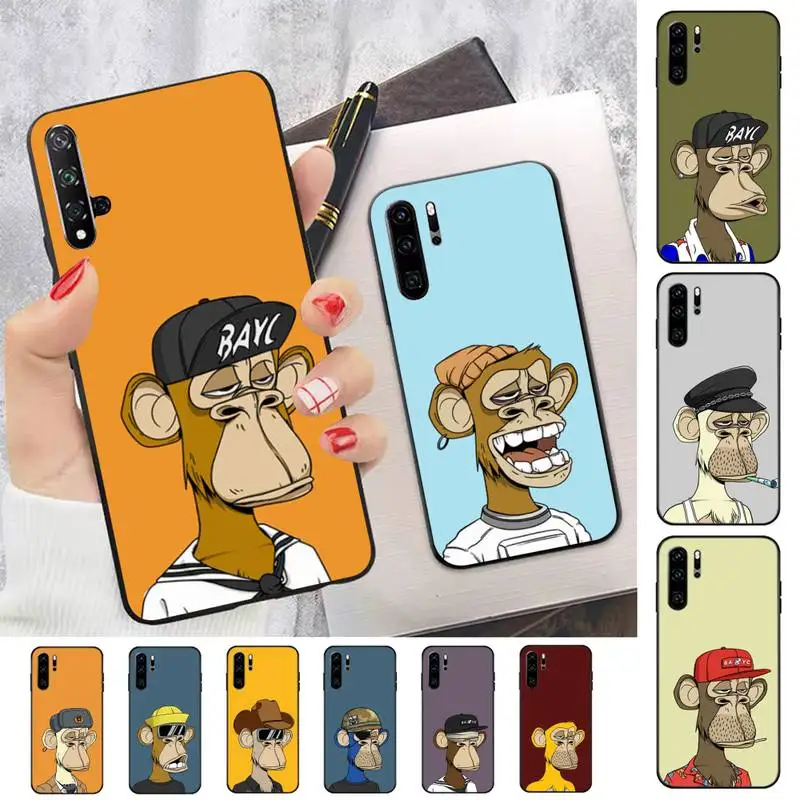 

TOPLBPCS Bored Ape Yacht Club Phone Case for Huawei P30 40 20 10 8 9 lite pro plus Psmart2019
