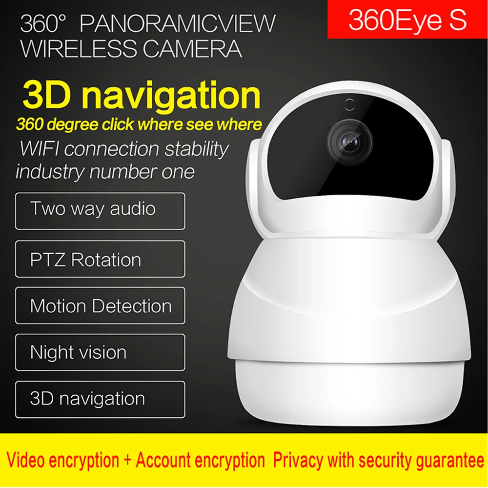 Беспроводная IP камера видеонаблюдения с функцией ночного видения 1080P|Камеры