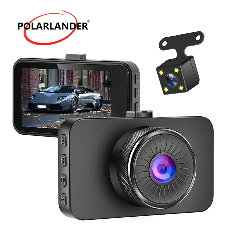 

3 inch IPS 170° Dual Recording Loop Recording Black Car DVR 1080P G-Sensor Night Vision 1080P Touch Screen(Optional)