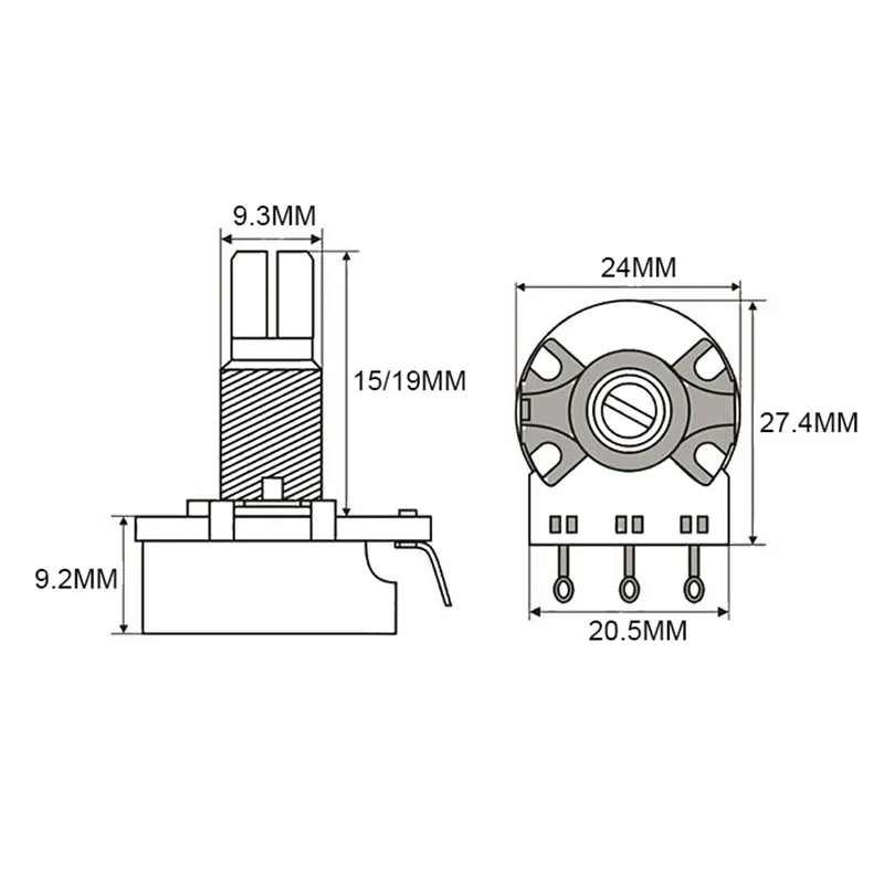cts töpfe melden sie eine oder linear 250k500k messingaluminium welle volumen ton potentiometer für elektrische gitarren free global shipp