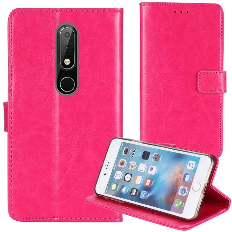 Магнитный защитный кожаный чехол подставка TienJueShi для телефона Nokia 7 1 8 9 Pureview