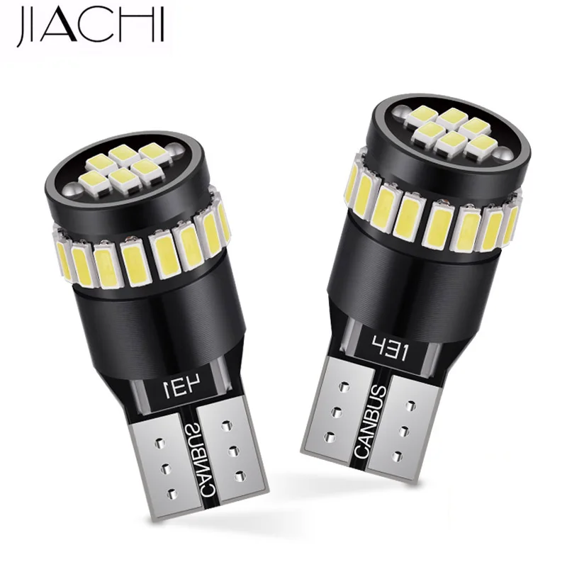 JIACHI 10 шт. T10 W5W 168 194 3014 SMD 24 чипы автомобильные светодиодный лампы CANBUS без ошибок для