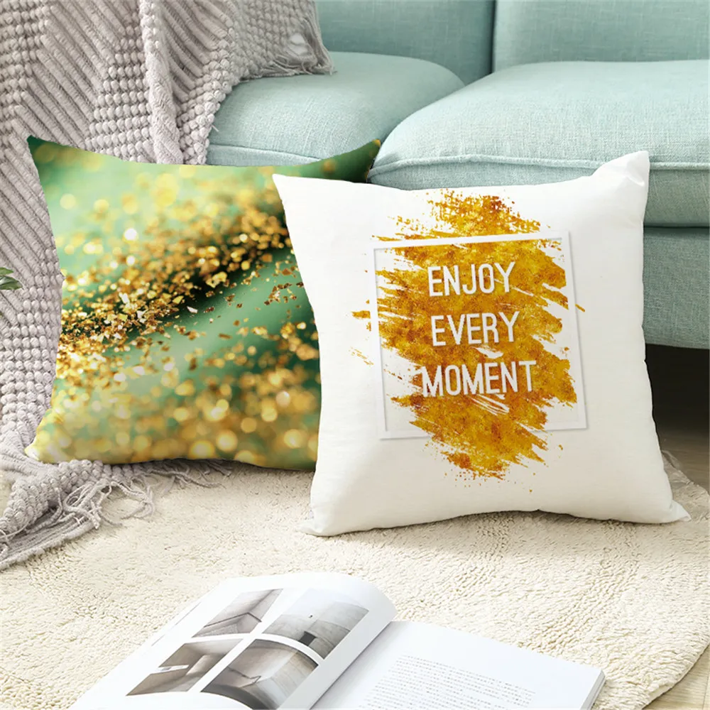 

Custon Hot Stamping Pillowcases Decorative Sofa Room Bed Pillow Cover Home Car Cute Cushion Case 45*45cm(One Side) TPR071