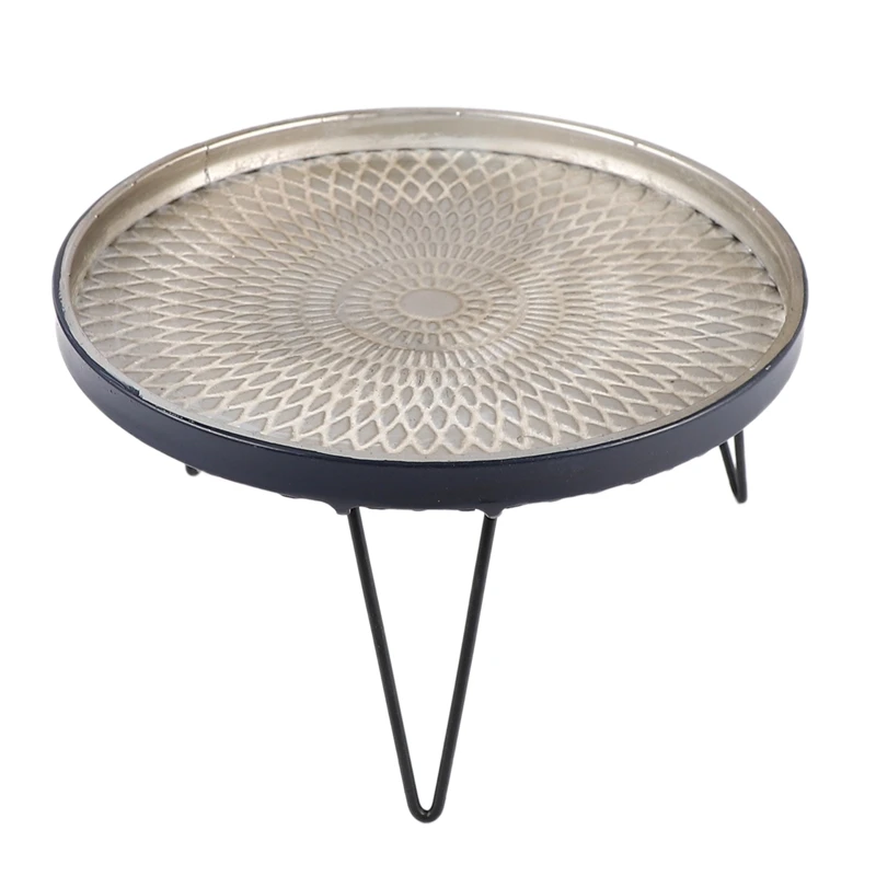 Винтажный промышленный круглый из кованого железа поднос стеллажи фрукты