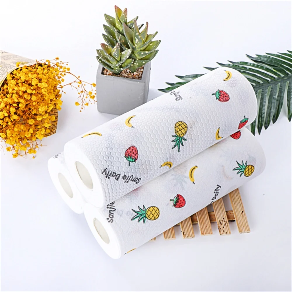 

Reusable Non-oily Lazy Rag Wet Dry Hand Towel Non-woven Kitchen Supplies Disposable Dish Cloth Kitchen Cleaning towel