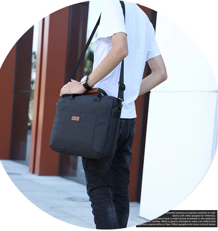 new all-in-one solid color business computer bag out of office fashion simple portable one shoulder breathable briefcase