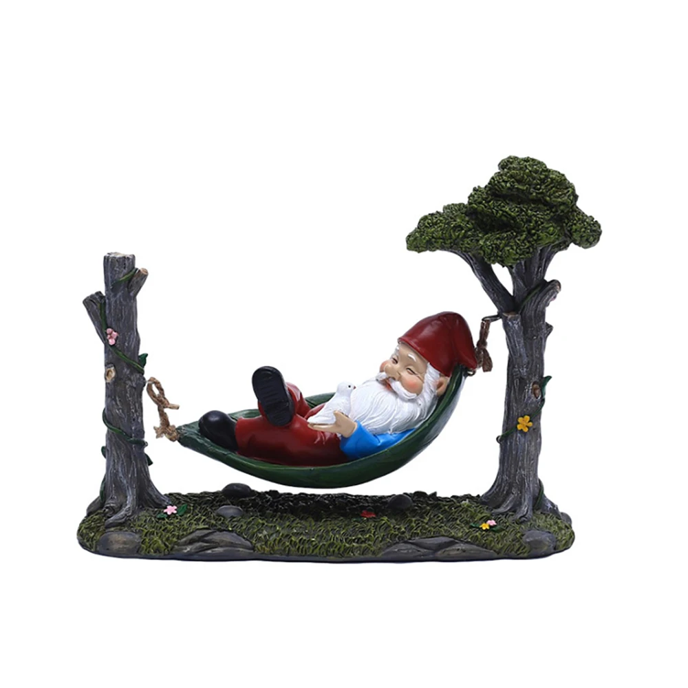 

Hammocks Dwarf Garden Decor Resin Crafts Decoration Lawn Gnome Funny Creative 1PC Outdoor Home Christmas Gift