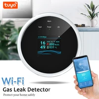 wifi natural gas sensor combustible household smart lpg gas alarm detector leakage sensor wifi temperature detectors for tuyaapp
