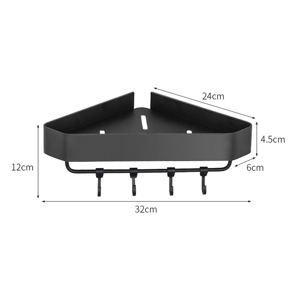 

Punch-free Shelf Space Aluminum Anti-corrosion Bathroom Storage Organization Bathroom Corner Shelf Corner Shelf For Bathroom