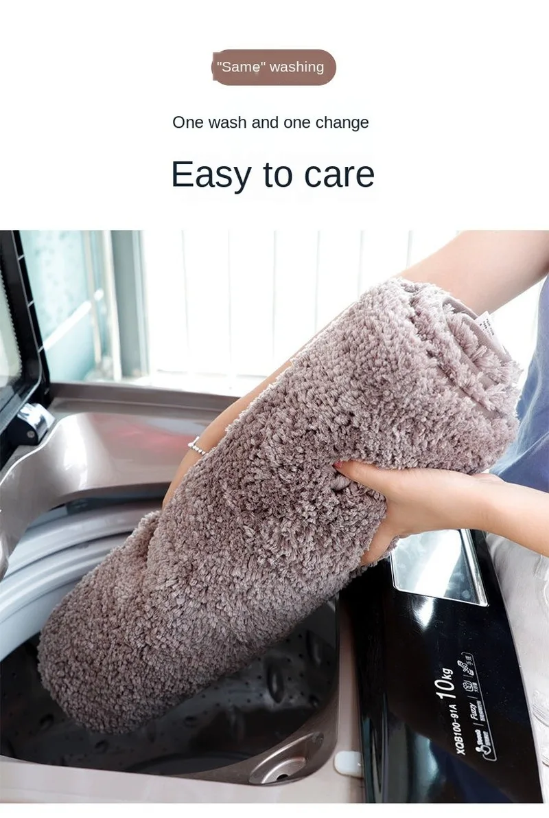 

Bathroom door mat thickened non-slip carpet ins kitchen absorbent mat fiber home bedroom floor mat solid color anti-fall rug