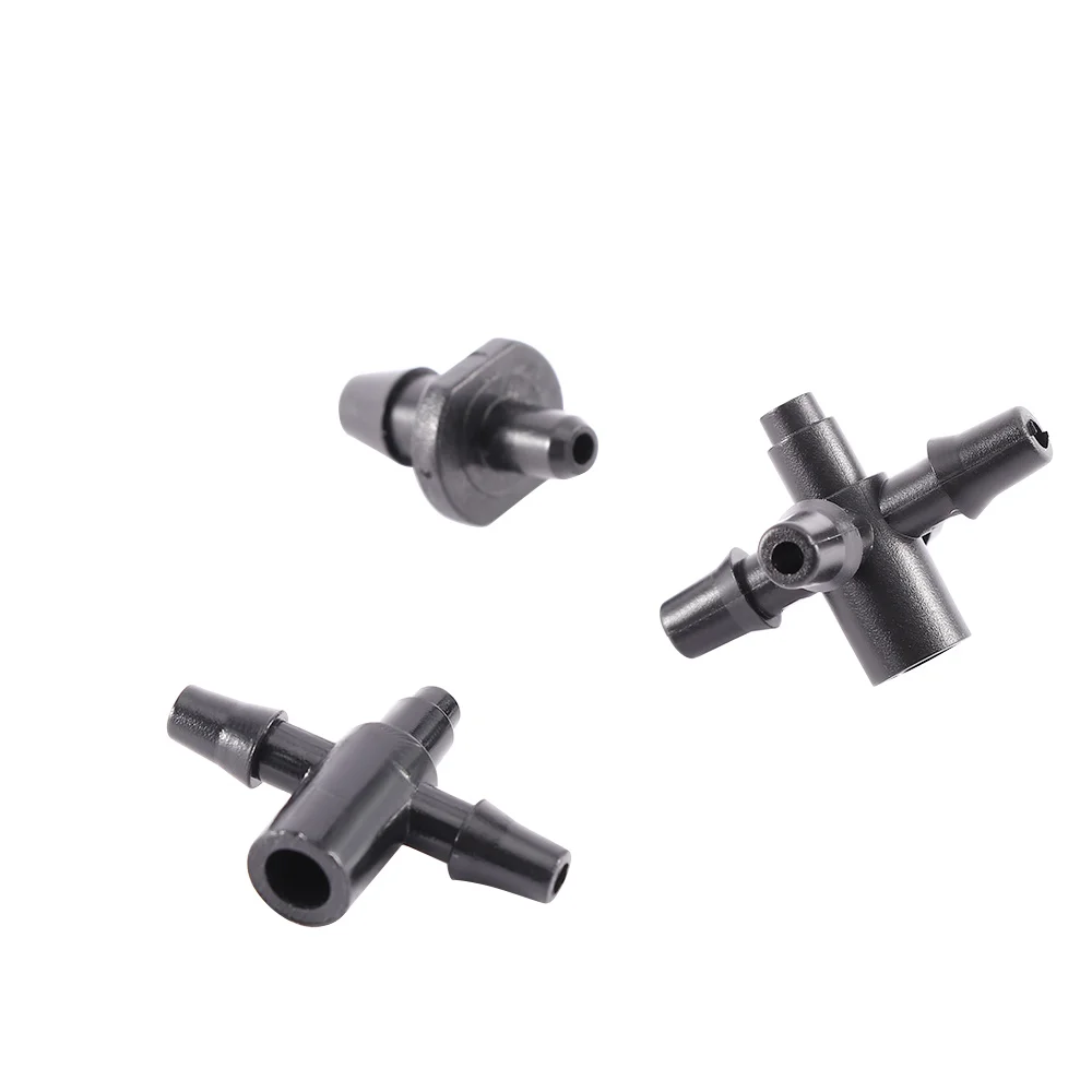 Прямые быстроразъемные соединители для пластиковых шлангов 10 шт. с трехходовыми