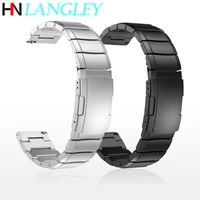 20mm 22mm stainless steel strap for samsung active watch 42mm gear s3 s2 classic bands for huami amazfit gtr bip huawei gt band