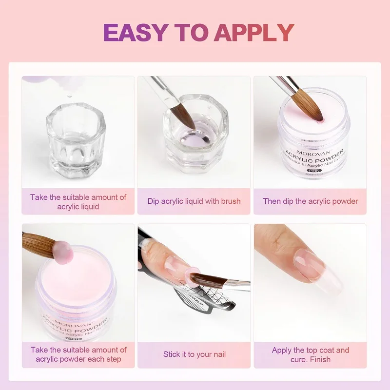 

Gel Nail Crystal Acrylic Powder Set Liquid Monomer Carving with Nail Forms for Decoration Nails Art kit Extension Manicure Tools