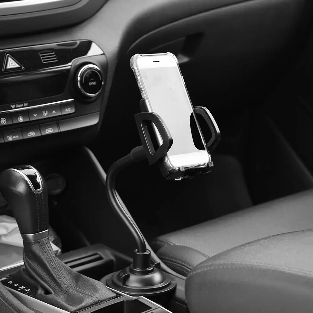 

1 Pc ABS Car Mount Car Phone Holder New Gooseneck Cup Car Cup Bracket Universal 360 Rotation Phone Stand Support