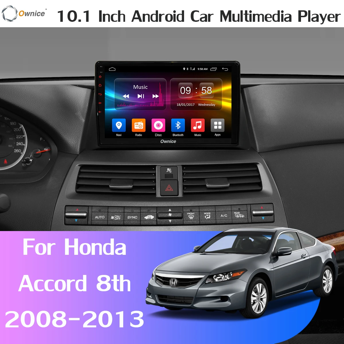 Панорамная камера 360 ° 1 din Android 9,0 8 ядерный 4 Гб+ 64 Гб DSP SPDIF CarPlay Автомобильный gps радио плеер для Honda Accord 8th 2008-2013