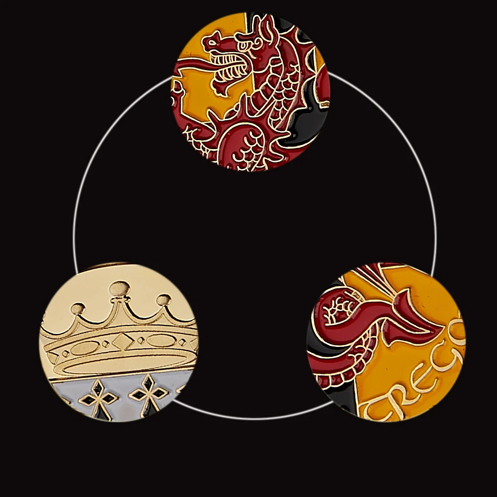 Коллекционная позолоченная монета с изображением французского бретана Au pay Ou Dregor