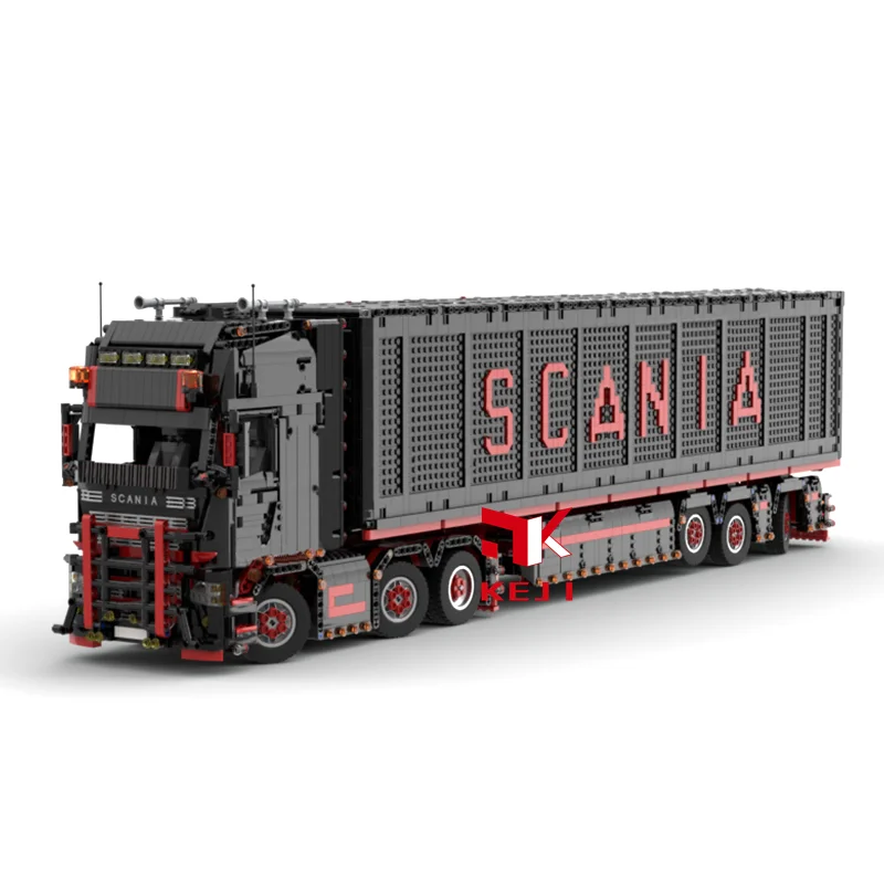 KEJI MOC-62038 Scania грузовик R620 прицеп Инженерная техника Радиоуправляемый пульт