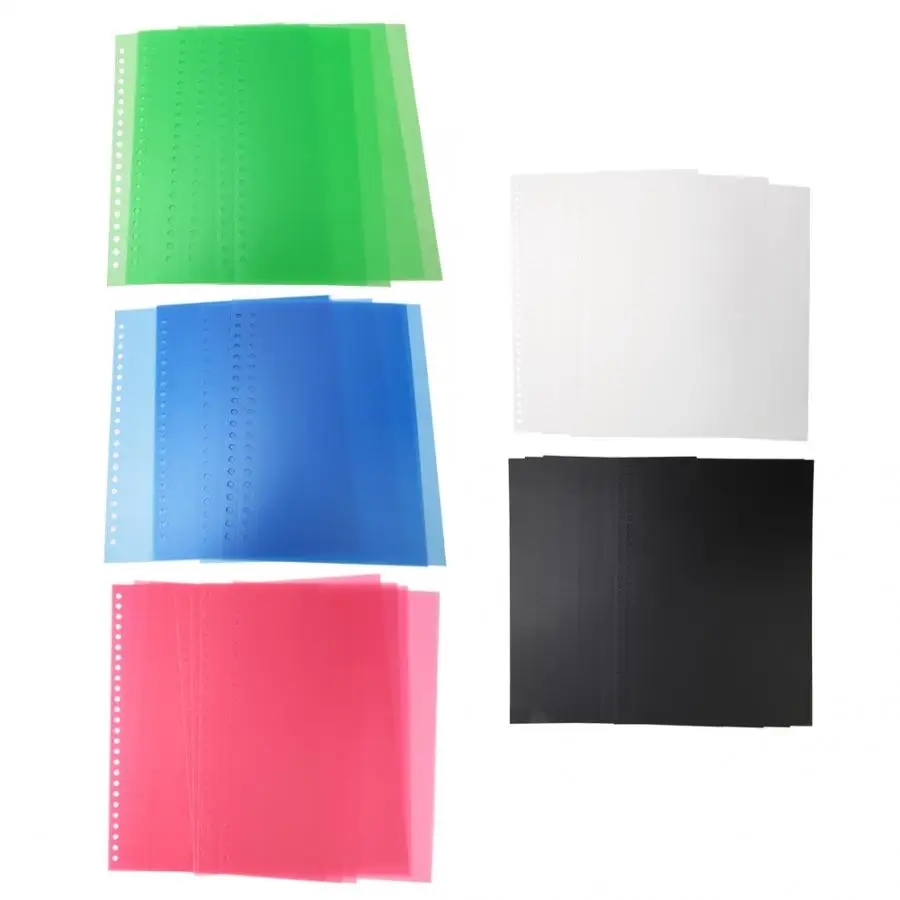 10PCS A4 / A5 / B5 Transparent PP Binding Film Cover Puncher Document Folders Ket