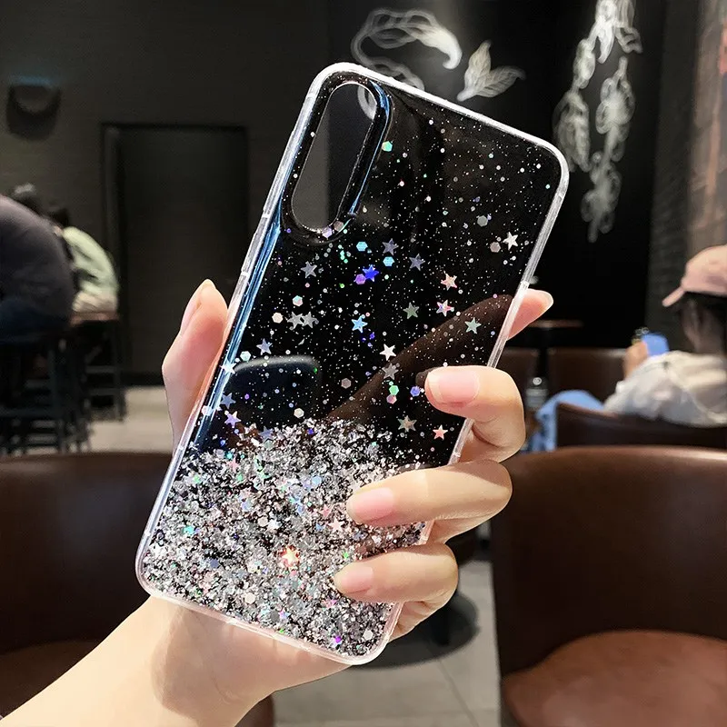 Мягкий Блестящий Звездный телефонный чехол YBD для Samsung Galaxy A21s A51 A11 s9 s8 plus s20 s10 A50 A70