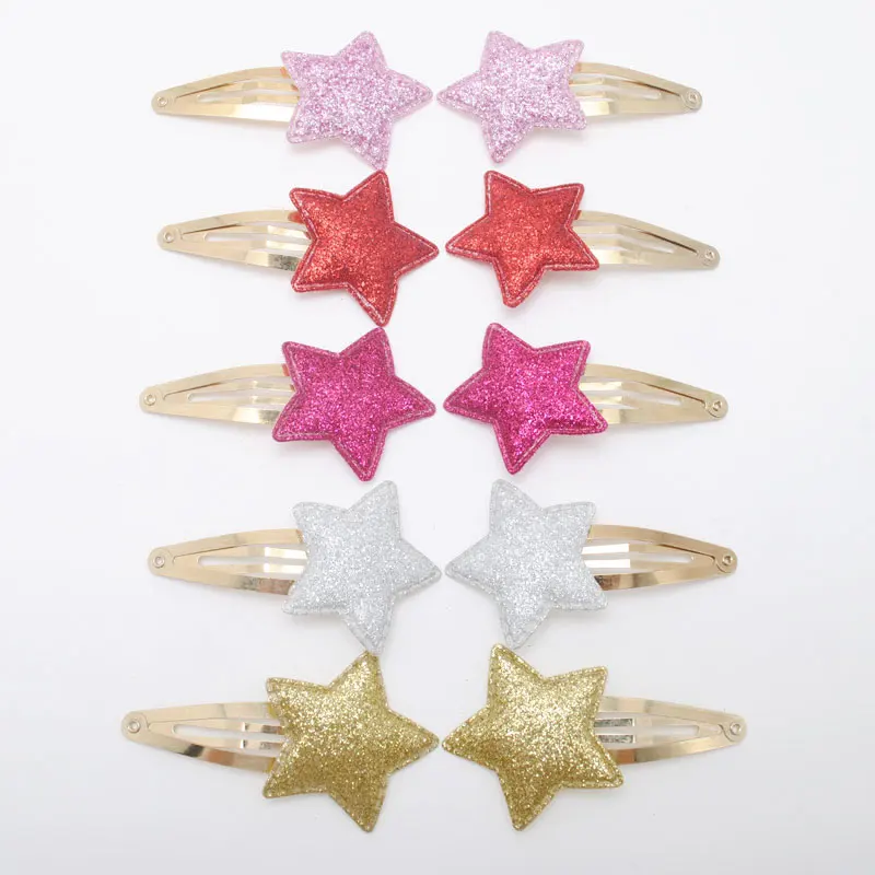 Mix Hairclips 10 шт./лот, маленький размер, заколки для девочек, блестящее сердце, подарок на день рождения, аксессуары для маленьких девочек, детский зажим для волос для детей - Цвет: Mix Hairclips