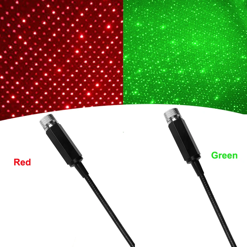 Красный и зеленый лазерный USB проектор 2 шт. ночсветильник декоративный Звездный