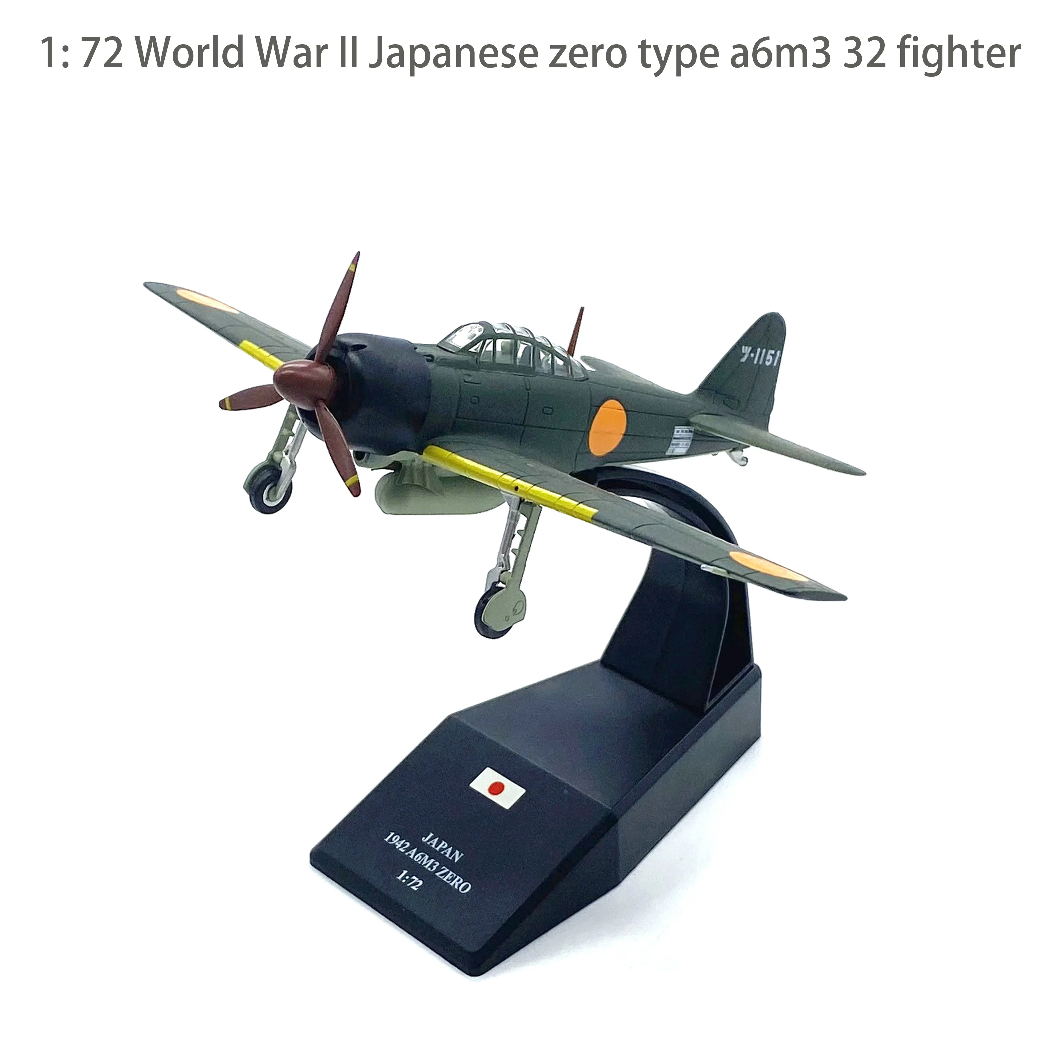 

1: 72 Второй мировой войны японский нулевой тип a6m3 32 истребитель Midway Морской бой модель самолета из сплава