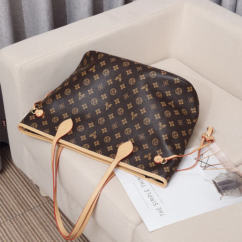 

New Classic Shopping Bag For Women Printed Shoulder Tote luxury Designer Large Capacity Picture Handbag Fashion Retro Big Purse