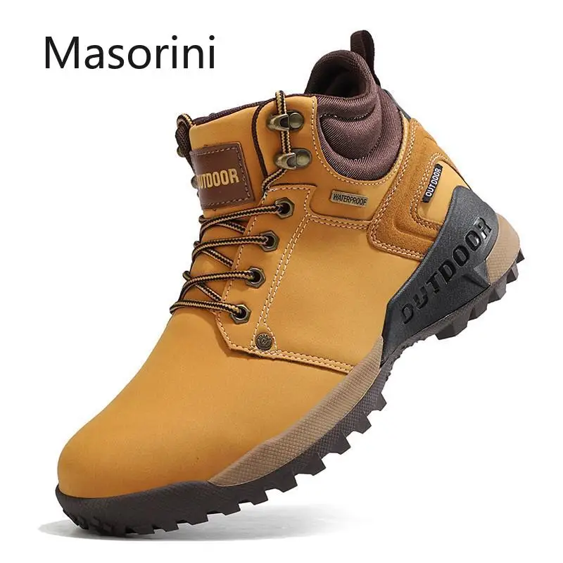 Мужские Нескользящие кроссовки для активного отдыха походные ботинки зимние