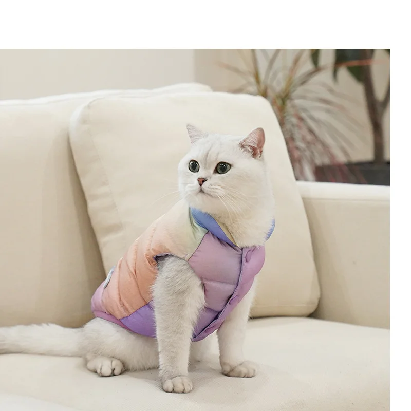 

Colorful Pet Vest Top Cat Warm Winter Fashion Clothes Teddy Dog Pet Vest Dog Clothes for Small Dogs