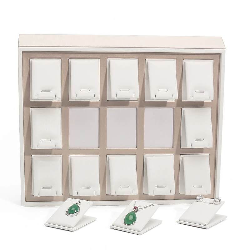 White Earring Jewelry Storage Display Trays For Women Jewellery Counter Window Holder Ring Pendent Bracelet Series Showcase